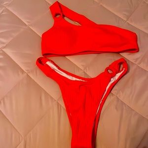 Orange Cupshe two piece bathing suit